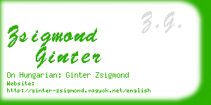 zsigmond ginter business card